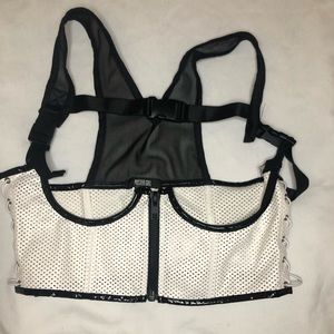 White Techwear Buckle Underbust Corset Size M